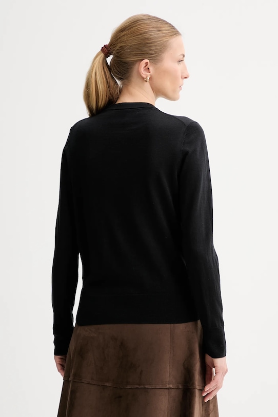 Odzież Calvin Klein kardigan wełniany LV044D323G czarny