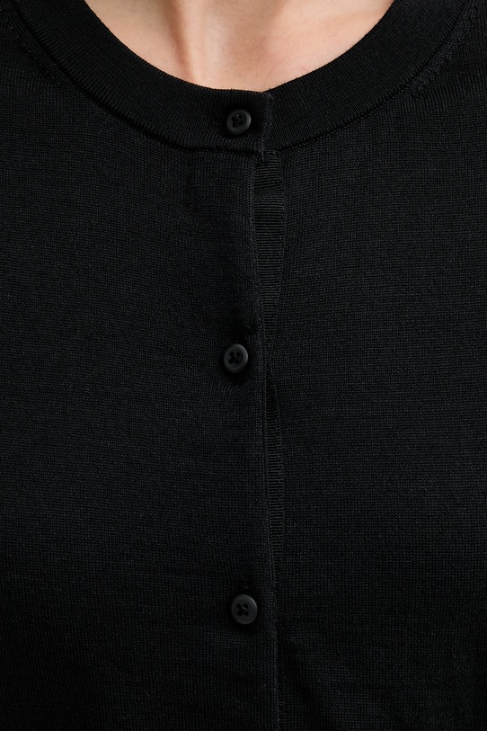 Calvin Klein kardigan wełniany LV044D323G czarny