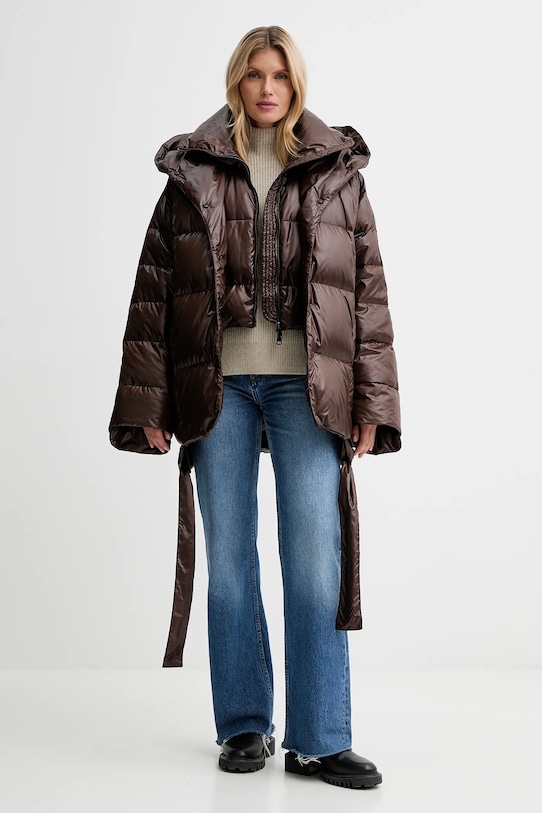 Calvin Klein sweter z domieszką wełny LV044D365G beżowy AW25