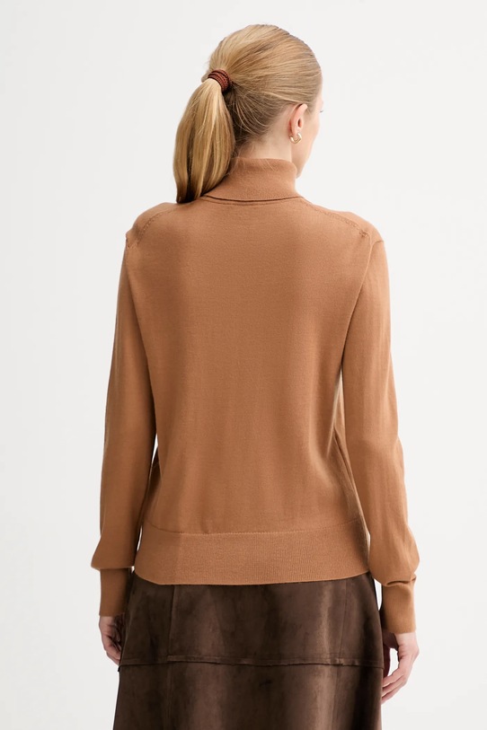 Odzież Calvin Klein sweter z dodatkiem wełny LV044D371G brązowy