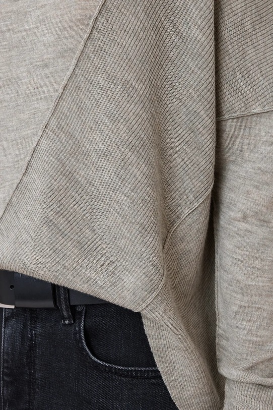Odzież AllSaints sweter wełniany ISLA W004KD szary