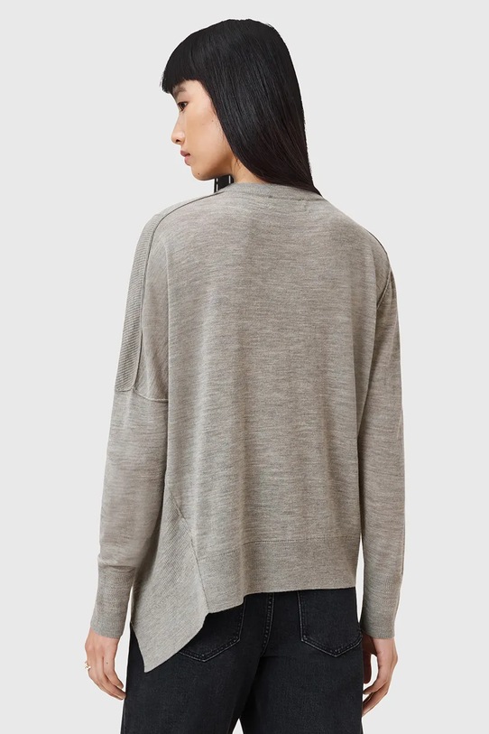 AllSaints sweter wełniany ISLA szary W004KD