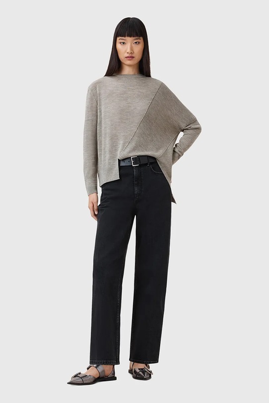 AllSaints sweter wełniany ISLA W004KD szary