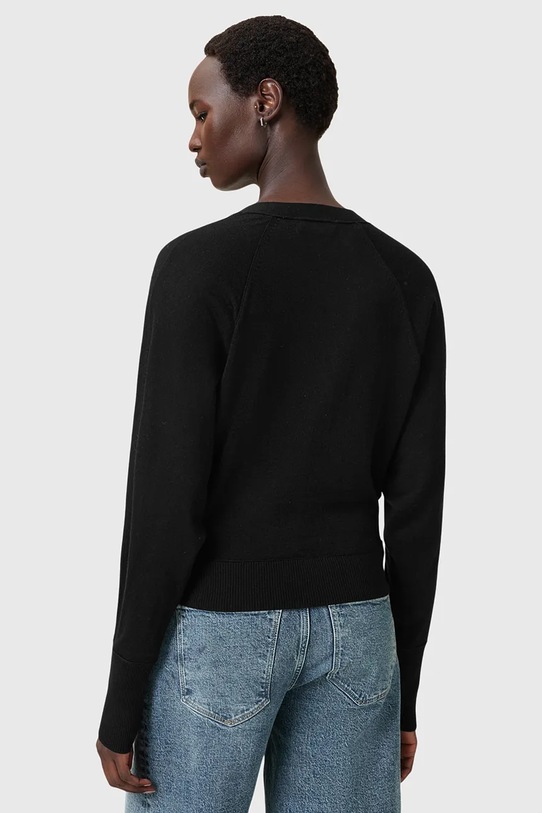 Odzież AllSaints kardigan wełniany HONOR W002KD czarny