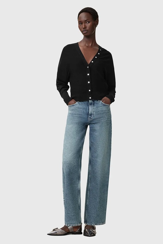 AllSaints kardigan wełniany HONOR czarny W002KD