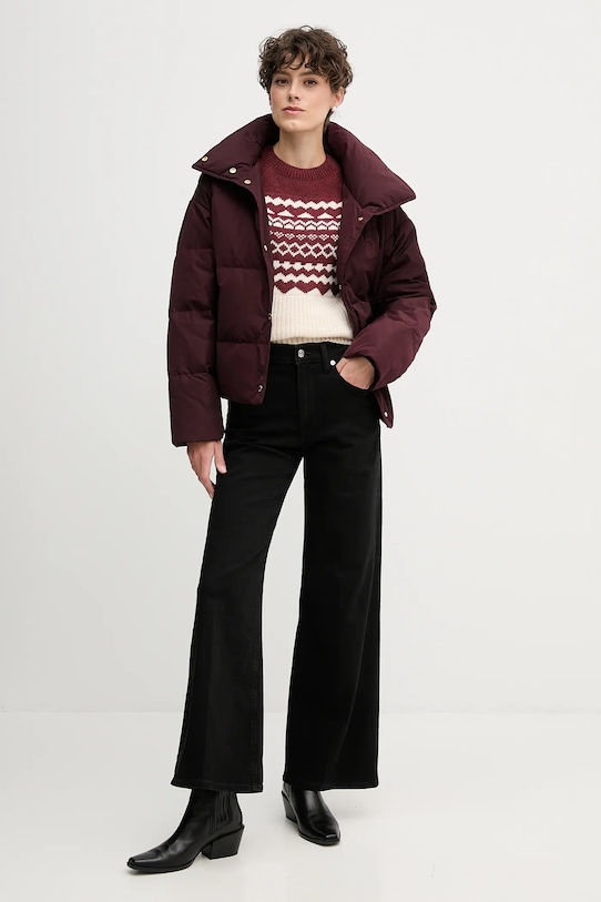 Barbour pulover din amestec de lână MABEL LKN1684 rosu AW25