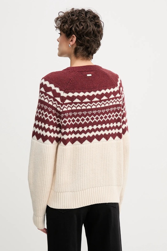 Odzież Barbour sweter z dodatkiem wełny MABEL LKN1684 czerwony