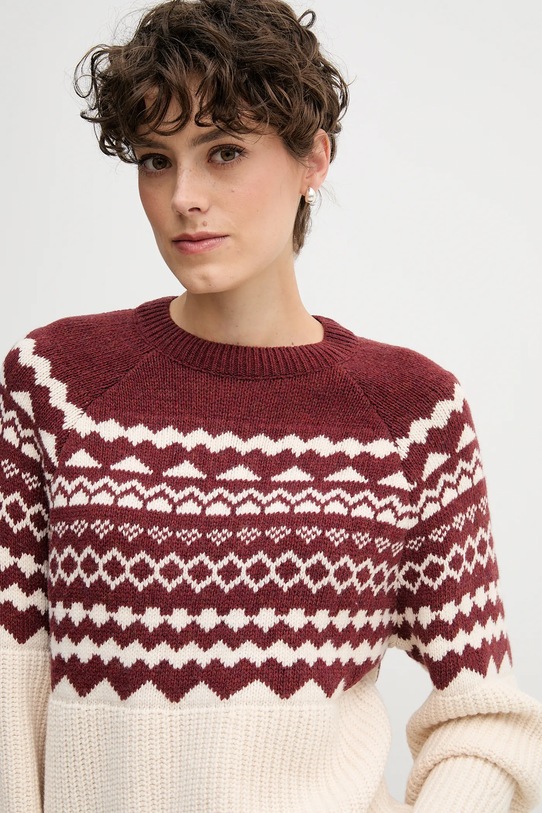 Barbour sweter z dodatkiem wełny MABEL czerwony LKN1684