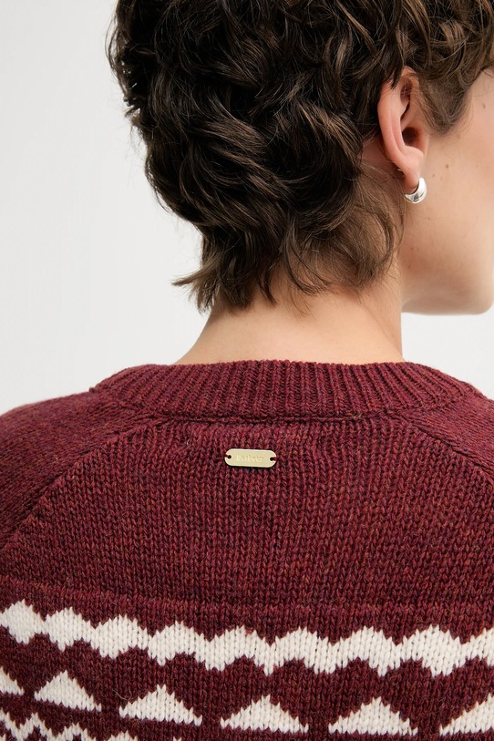 Barbour sweter z dodatkiem wełny MABEL LKN1684 czerwony