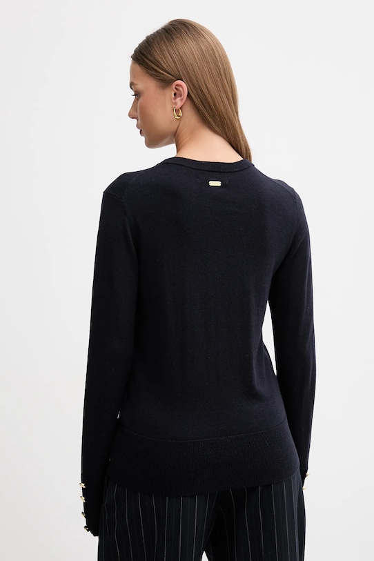 Odzież Barbour sweter z wełną CARLBY LKN1686 granatowy