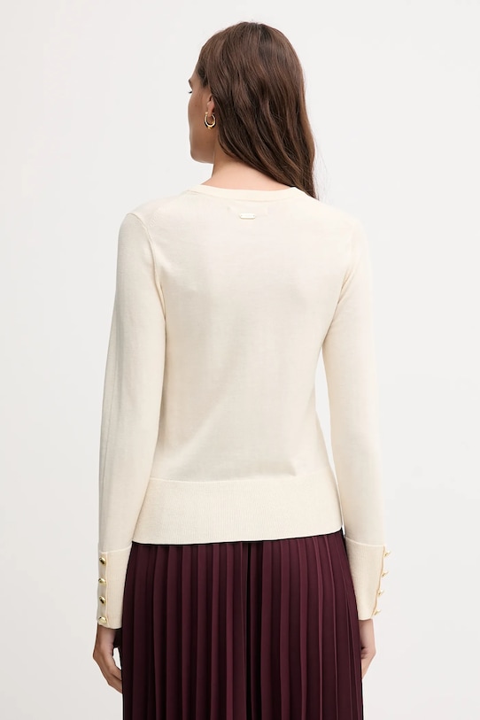 Odzież Barbour sweter z wełną CARLBY LKN1686 beżowy