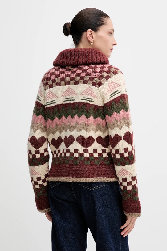Odzież Barbour kardigan z dodatkiem wełny RUBY LKN1695 czerwony