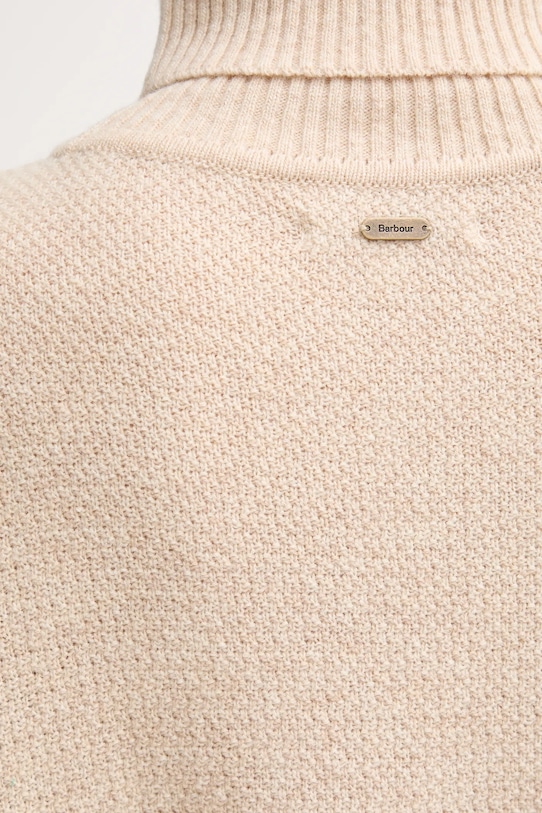 Barbour sweter z dodatkiem wełny beżowy LKN1261