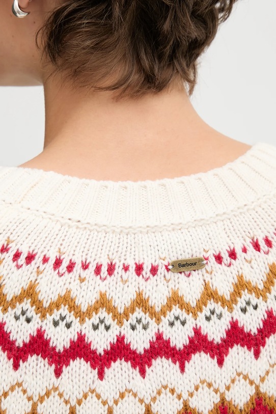 Barbour sweter z dodatkiem wełny LKN1437 beżowy