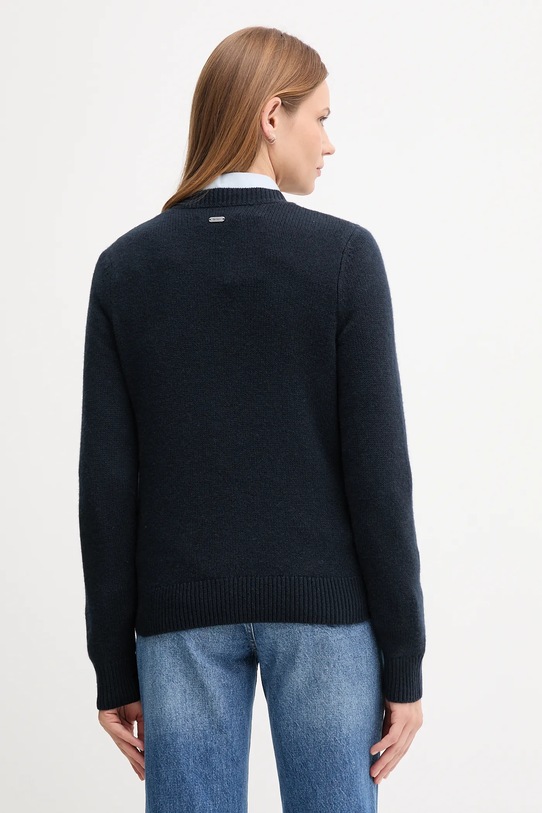 Odzież Barbour sweter wełniany LKN1666 granatowy