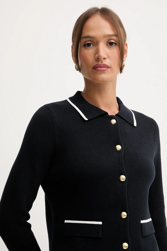 Barbour kardigan bawełniany COLLEEN czarny LKN1668