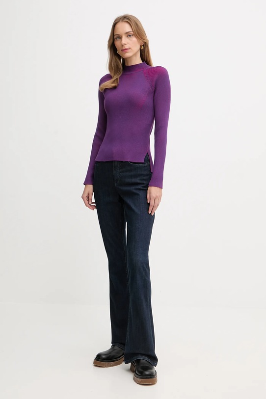 Calvin Klein Jeans sweter LV047D316G fioletowy AW25