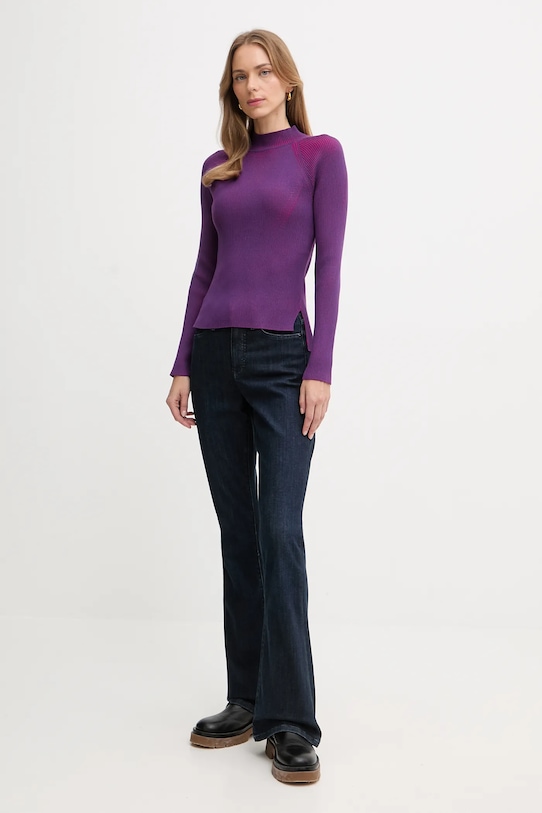 Calvin Klein Jeans sweter LV047D316G fioletowy AW25