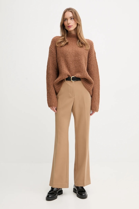 Calvin Klein Jeans sweter LV044D361G brązowy AW25