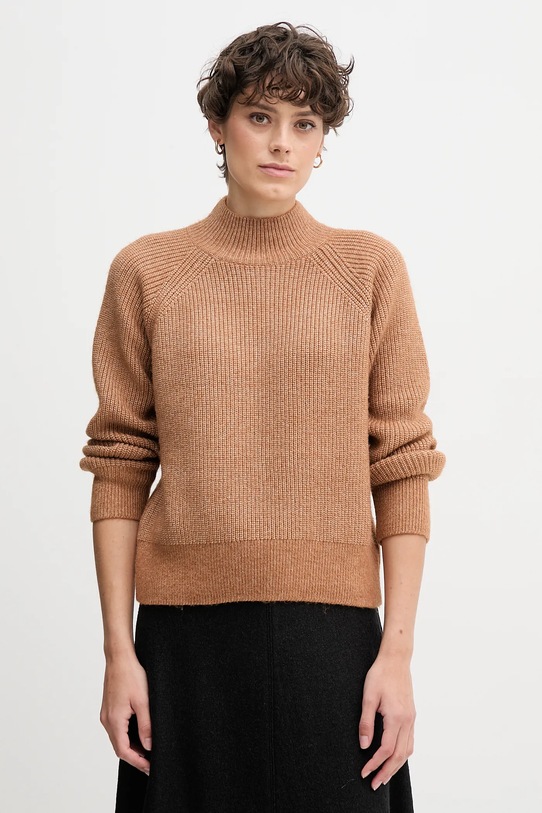 Свитер с примесью шерсти Calvin Klein Jeans с добавлением шерсти коричневый LV044D372G