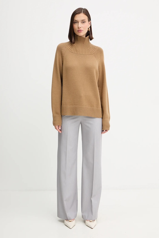 Вовняний светр MICHAEL Michael Kors MF561CGF2G зелений AW25