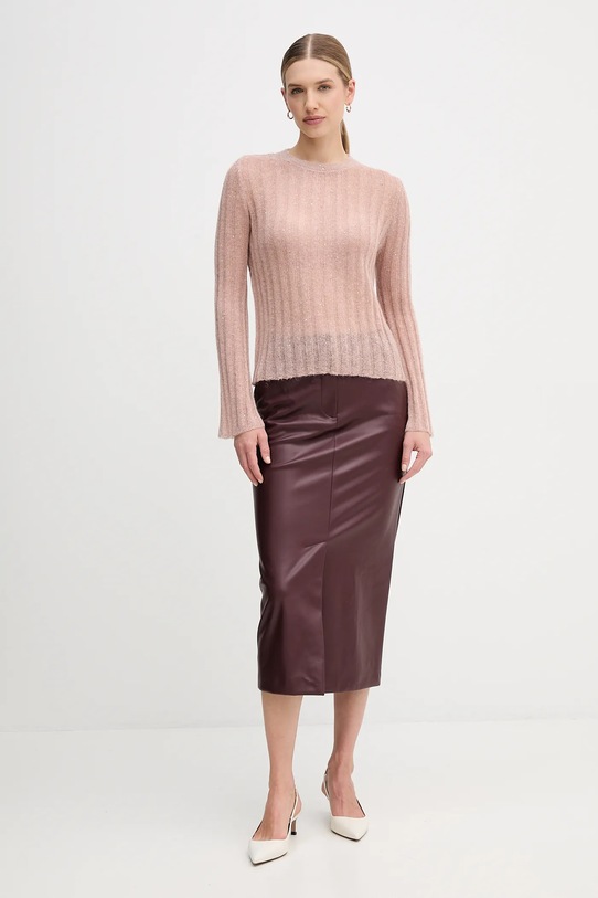Hoss Intropia sweter z dodatkiem wełny 6382016 różowy AW25