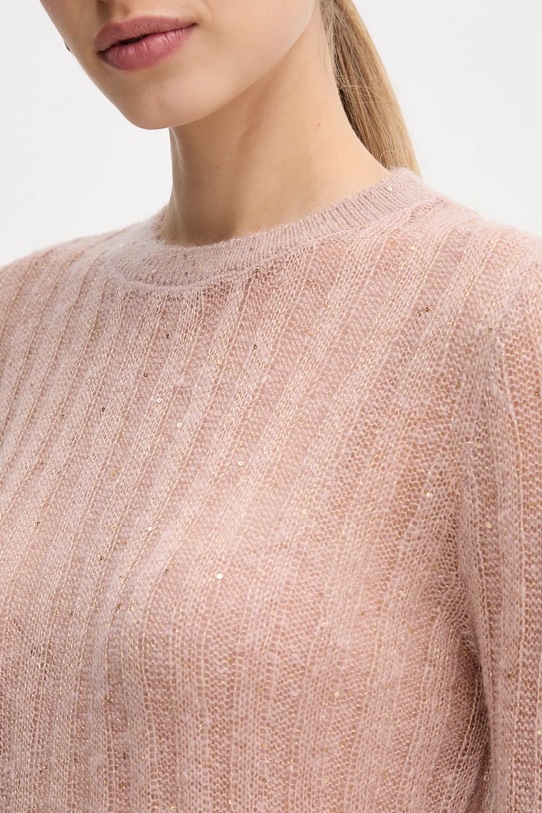 Hoss Intropia sweter z dodatkiem wełny 6382016 różowy