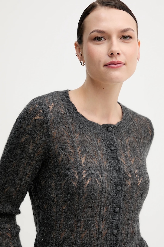 Hoss Intropia kardigan z dodatkiem wełny szary 6312167