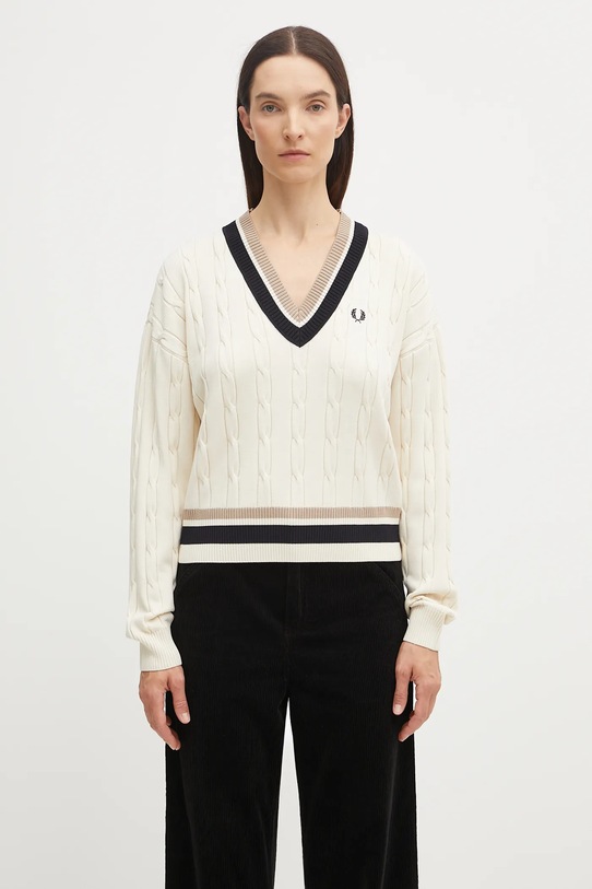 Fred Perry sweter pozostałe beżowy K1102