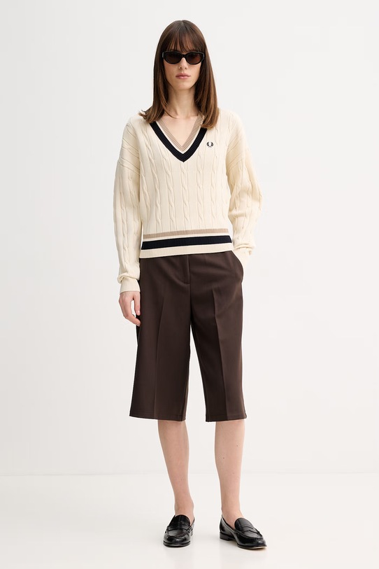 Fred Perry sweter K1102 beżowy AW25