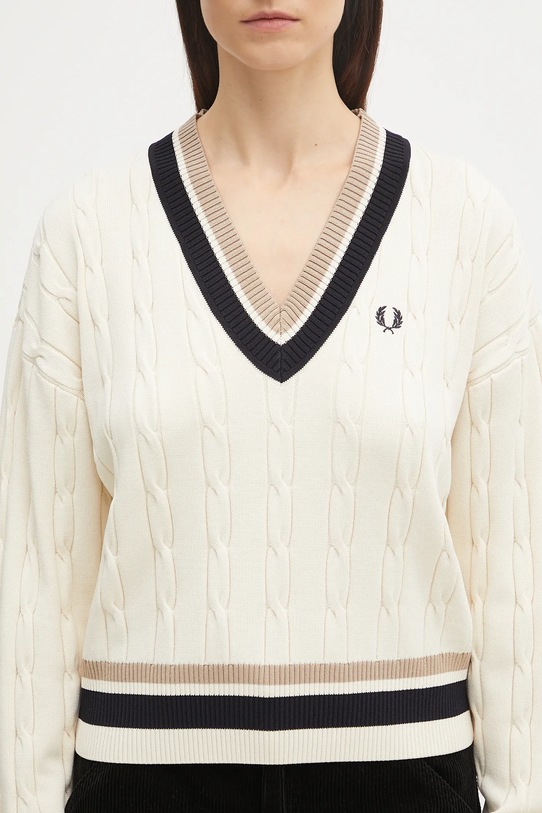 Fred Perry sweter beżowy K1102
