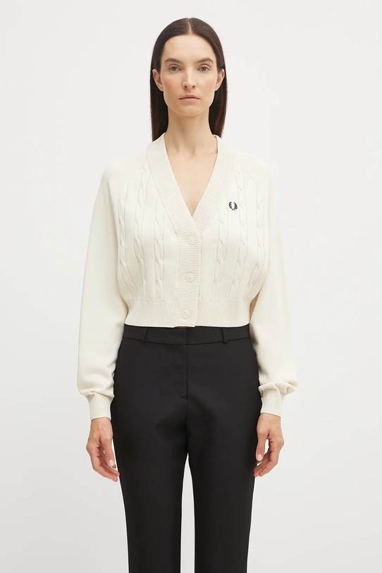 Fred Perry cardigan semplice beige K1105