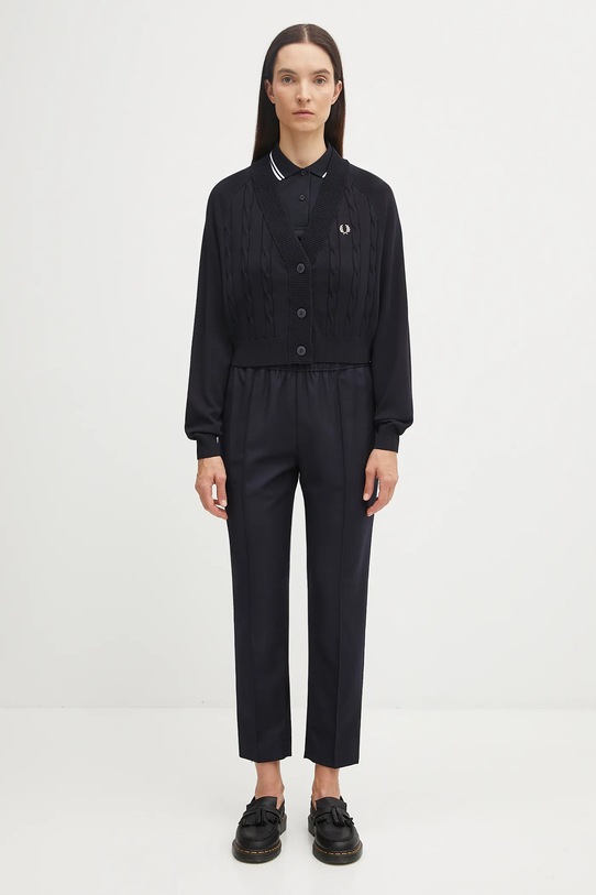 Fred Perry cardigan semplice blu navy K1105