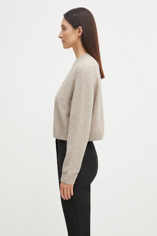 Fred Perry sweter z dodatkiem wełny K1115 beżowy AW25