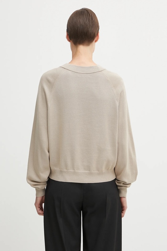 Odzież Fred Perry kardigan bawełniany K1120 beżowy