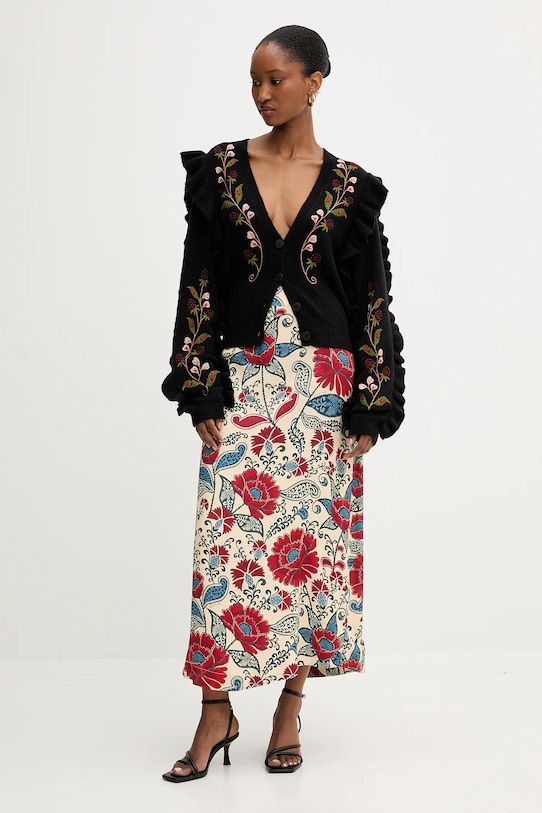 Farm Rio cardigan de lână 340201 negru AW25