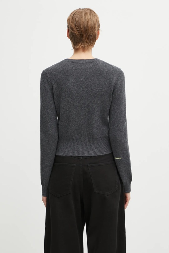 Odzież JW Anderson kardigan wełniany Contrast Embroidery Cardigan KW1447.YN0447 szary