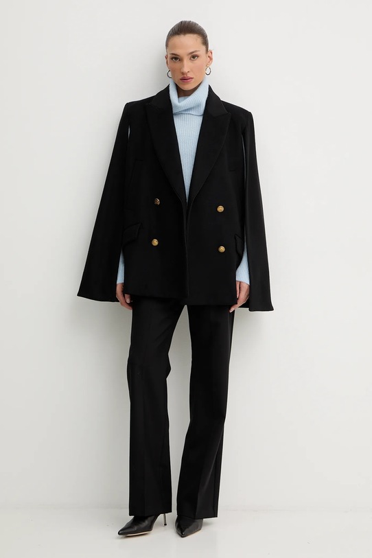 BOSS Orange sweter z dodatkiem wełny 50548937 niebieski AW25