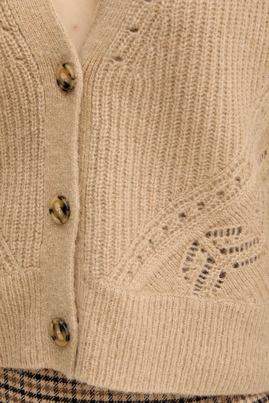 BOSS Orange cardigan de lână C_Fortellini 50548940 verde