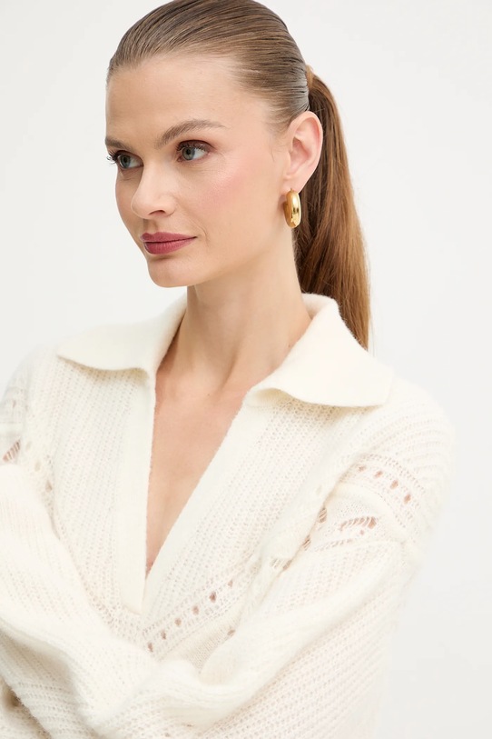 BOSS Orange pulover din amestec de lână bej 50548948