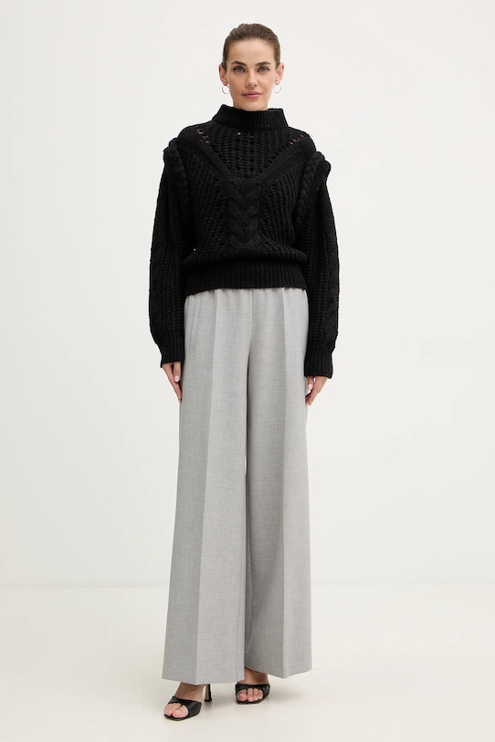 BOSS Orange sweter z dodatkiem wełny 50548951 czarny AW25