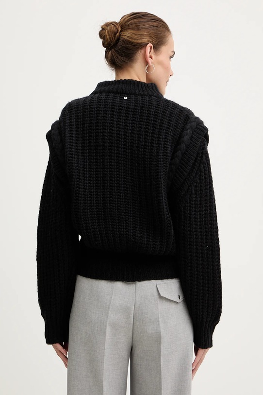 Odzież BOSS Orange sweter z dodatkiem wełny 50548951 czarny