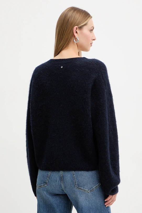 Odzież BOSS Orange sweter z dodatkiem wełny 50549185 granatowy