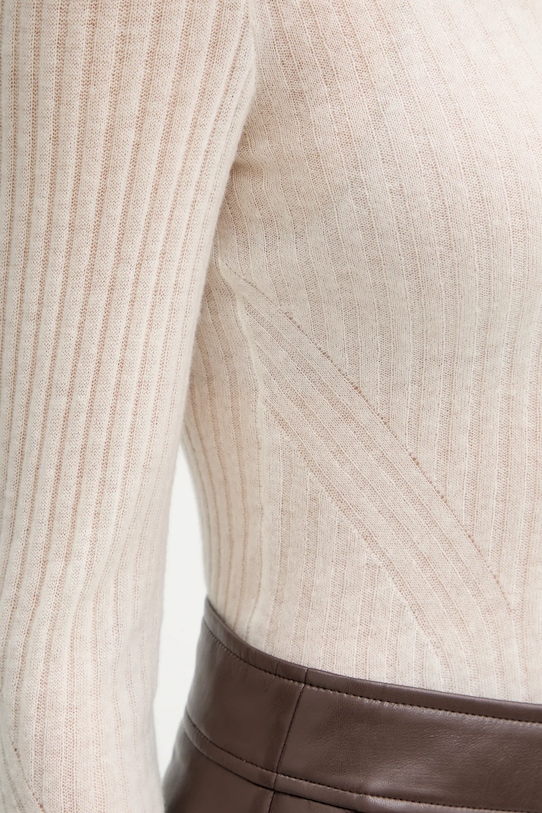 BOSS Orange sweter z dodatkiem wełny 50549391 beżowy