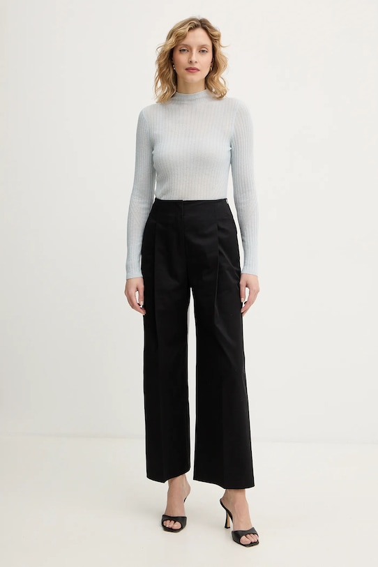 BOSS Orange sweter z dodatkiem wełny 50549391 niebieski AW25