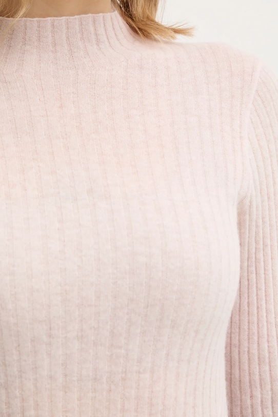 BOSS Orange sweter z dodatkiem wełny 50549391 różowy