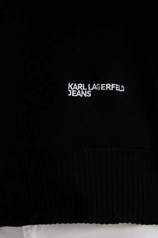 Bombažen pulover Karl Lagerfeld Jeans A4W18014 črna