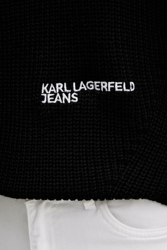 Vlnený sveter Karl Lagerfeld Jeans A4W18020 čierna