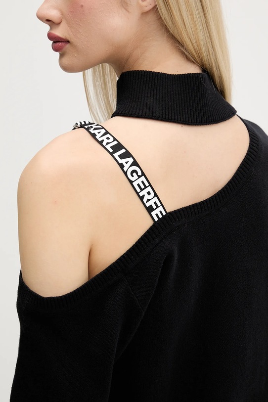 Karl Lagerfeld Jeans sweter bawełniany A4W18019 czarny