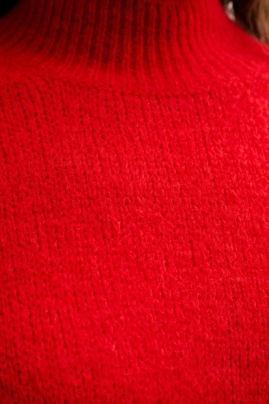 Morgan sweter z dodatkiem wełny MLEONAR czerwony